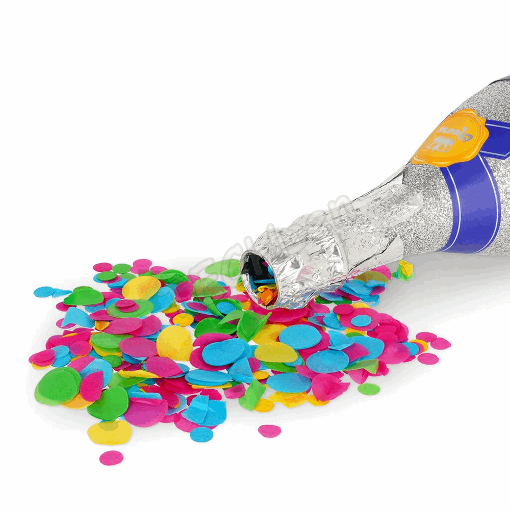 LEGAMI MBP0002 BOTTLE PARTY POPPER MAXI SILVER