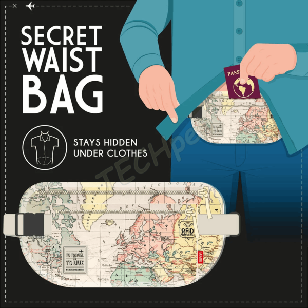 LEGAMI WBAG0001 SECRET WAIST BAG FOR TRAVEL - TRAVEL