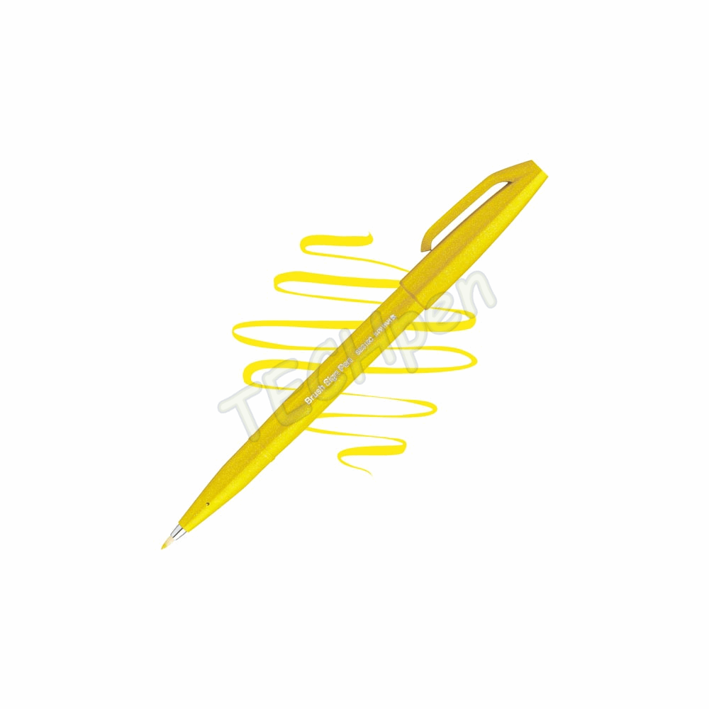 PENTEL TOUCH BRUSH SING PEN SES15C ΚΙΤΡΙΝΟ