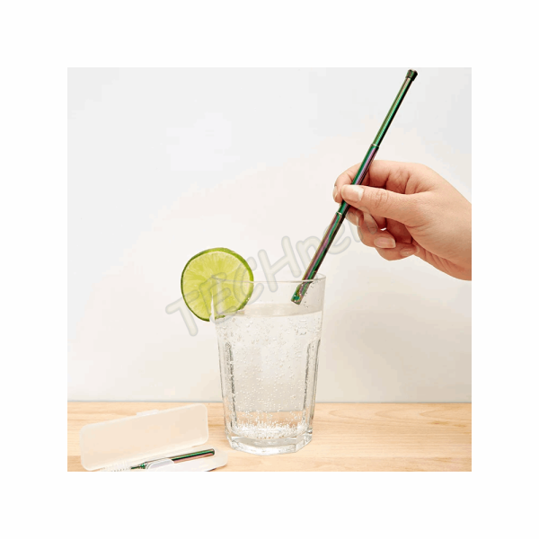 KIKKERLAND IRIDSCENT TRAVEL STRAWS SET